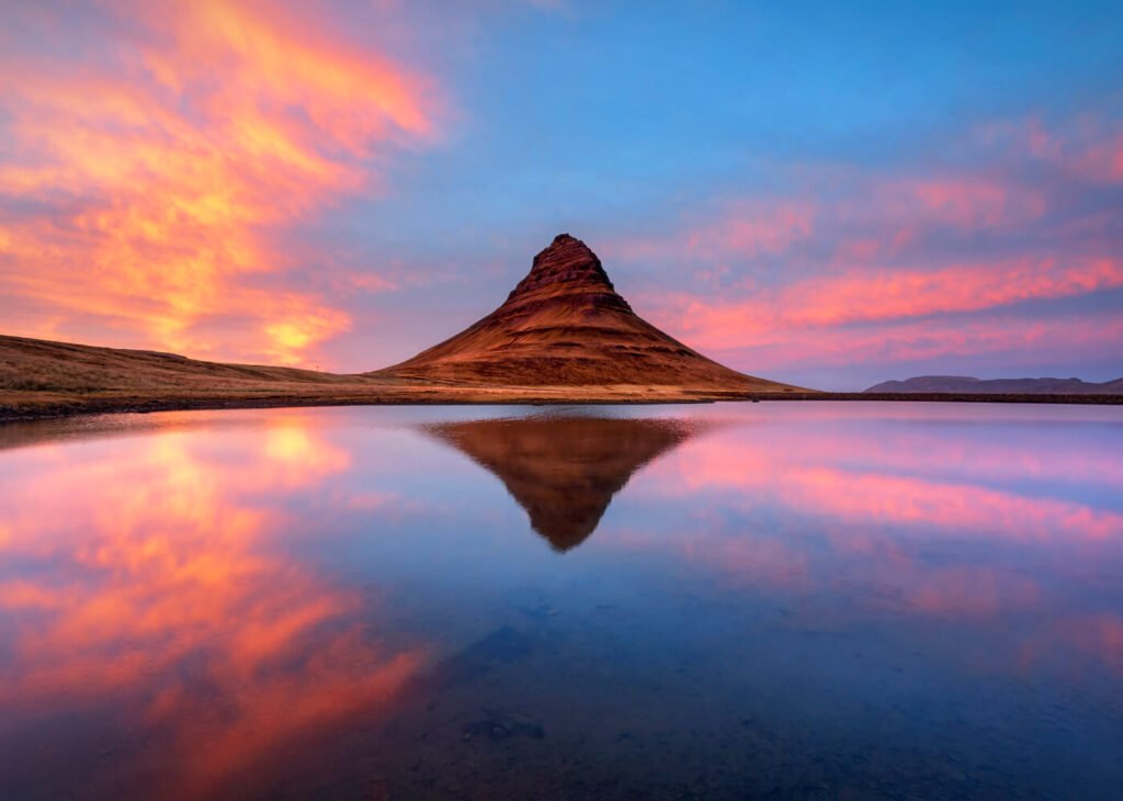 Fiery Sunset, Kirkjufell, Snæfellsnes Peninsuala, Iceland