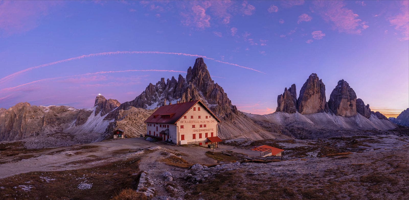 Sunset Over Tre Cime di Lavaredo, Dolomites, Italy