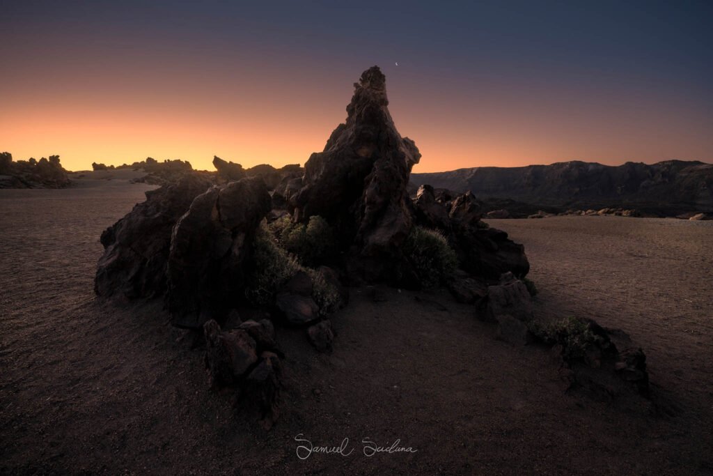 Sunset in Tenerife, Canary Islands. Teide National Park.