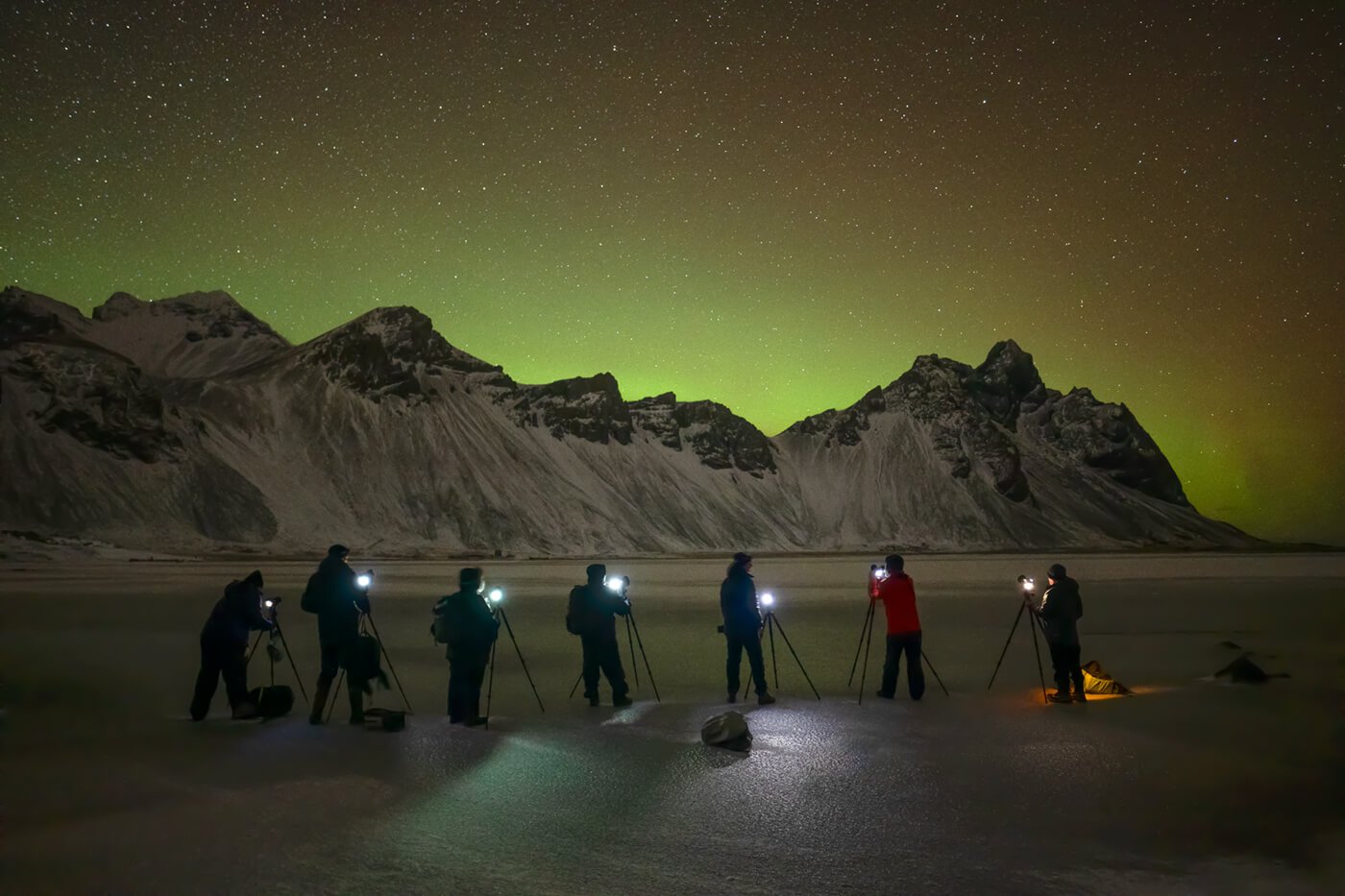 Aurora Borealis, Vestrahorn, Iceland