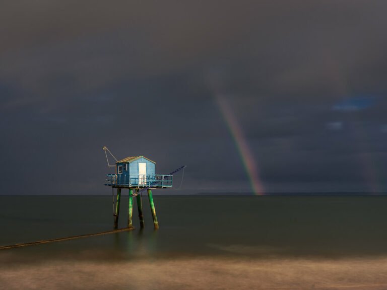 Fishing Huts, Sant Michel Chef Chef, Brittany, France