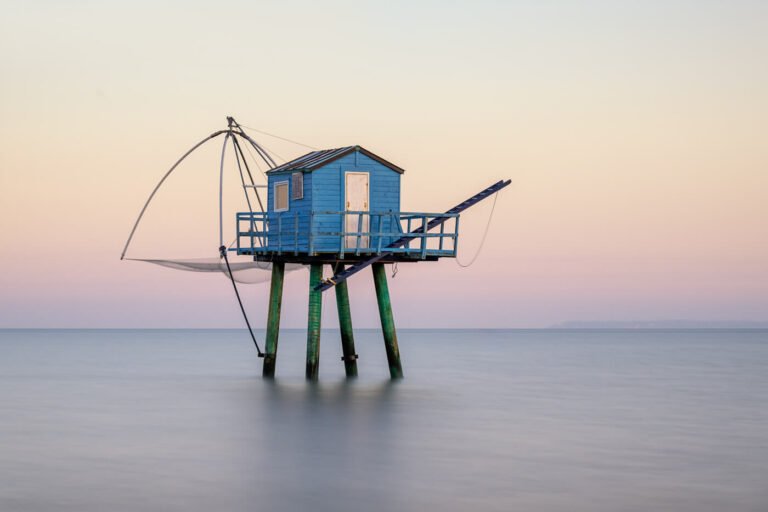 Fishing Huts, Sant Michel Chef Chef, Brittany, France