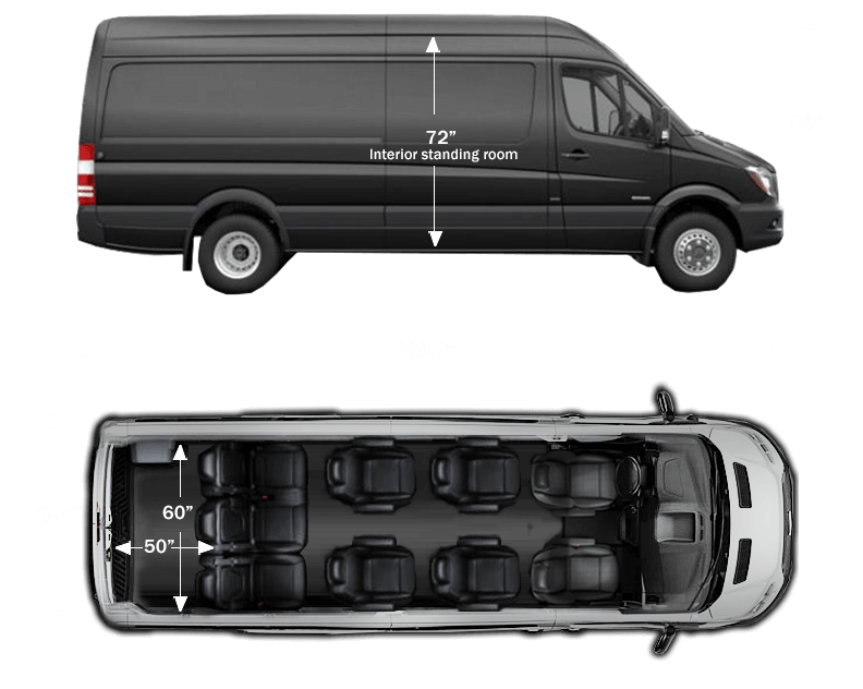 Mercedes Sprinter 4WD dimensions and capacity