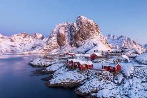 Hamnoy in winter, Lofoten, Norway