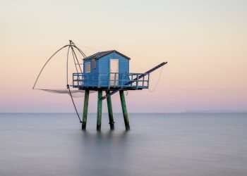 Fishing Huts, Sant Michel Chef Chef, Brittany, France
